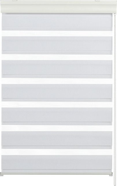 Gardinia Doppelrollo Day & Night aus Polyester in Weiß, B: 140 cm, H: 160 cm - Bild 1