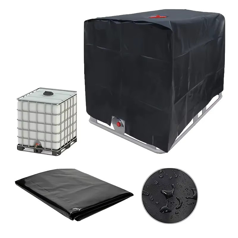 MY·BAKERMAN IBC Tote Abdeckung für 1000L Wasser Tanks, Wasserdichte Schutzhülle für den Außenbereich, Schwarz Grün - Bild 2