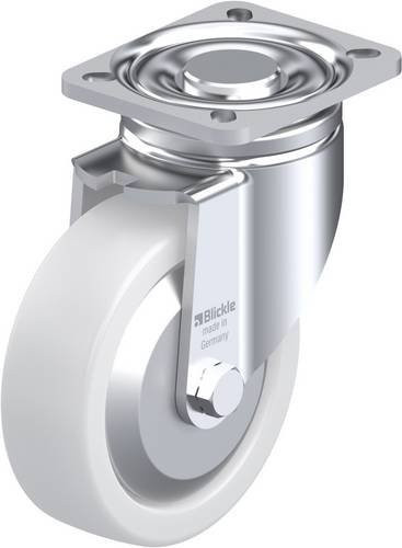 Blickle Lenkrolle LH-SPO 125K-1-FA in Weiß mit Stahlgehäuse, Rad-Durchmesser: 125 mm, Tragfähigkeit (max.): 700 kg - Bild 1
