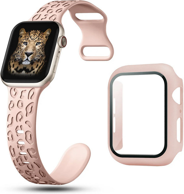Silikonarmband mit Schutzfolie und Gehäuse für Apple Watch, 40mm-46mm - Bild 1