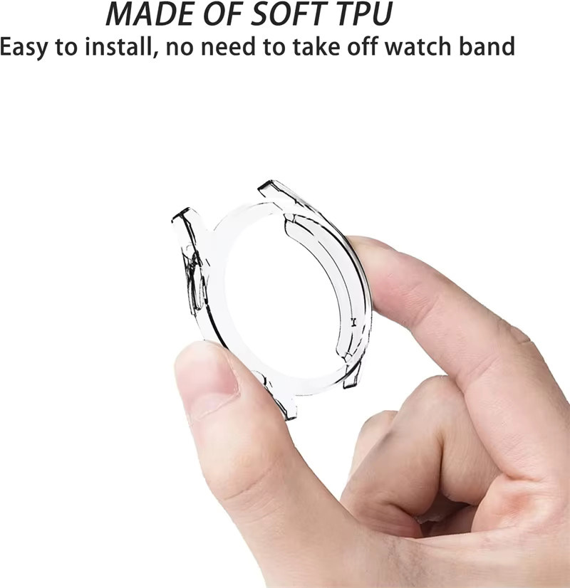 jansin Uhrenzubehör TPU-Hülle für Huawei Watch GT4 GT3 GT2, transparent, Kunststoff - Bild 2