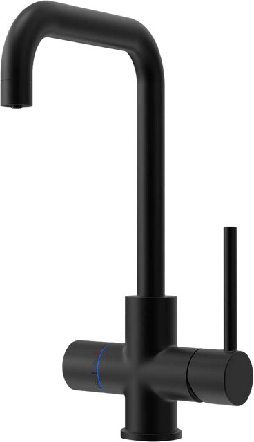 Xartis 5in1 Touch Armatur für Sprudler, eckiges Design, Matt Schwarz, mit Sensor für kochendes und gefiltertes Wasser - Bild 1