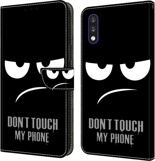 Samsung Handyhülle als Brieftasche aus floralem PU-Leder mit Kartenhalter, Ständer und Handgelenkschlaufe in Schwarz für Galaxy S24 S23 S22 Plus Ultra A15 A05S A24 A34 S9 - Bild 1