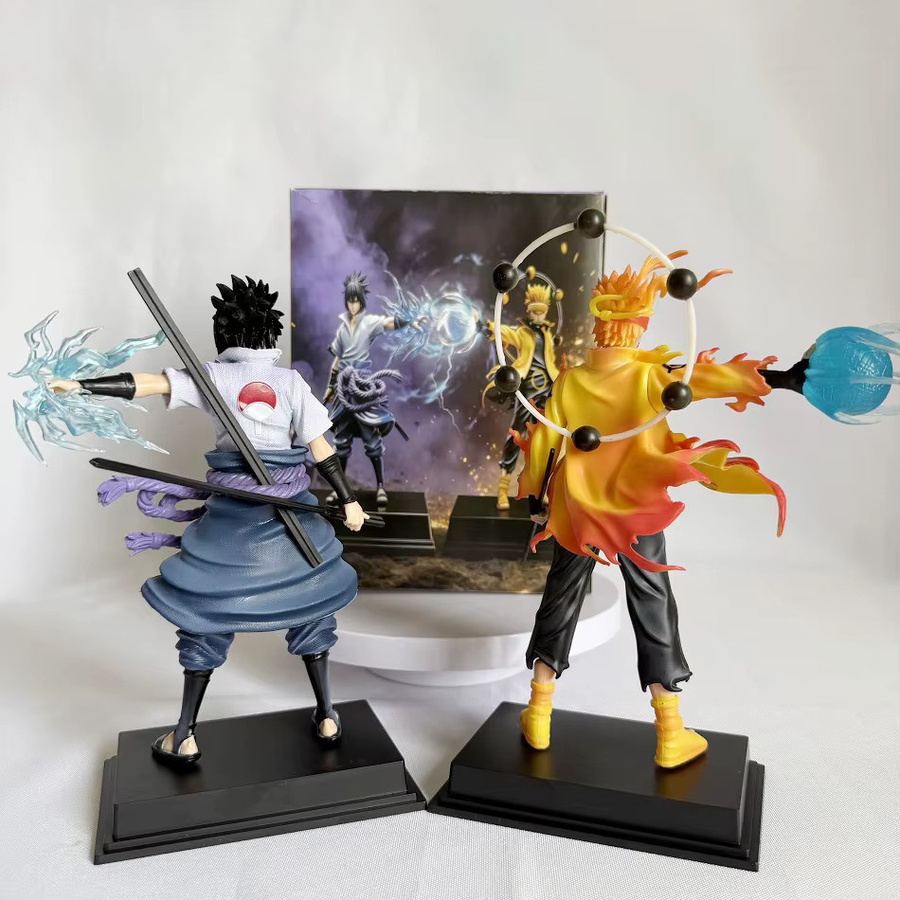 Bandai Naruto & Sasuke Kampfpose Figuren, 2-teiliges Set, PVC-Statuen - Bild 2