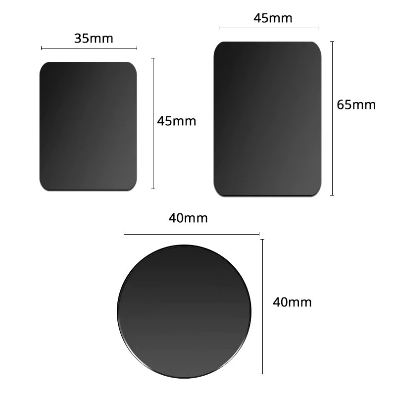 WSSHE Metallplatten aus Eisen in Schwarz für magnetische Handyhalter und Autohalterungen - Bild 5