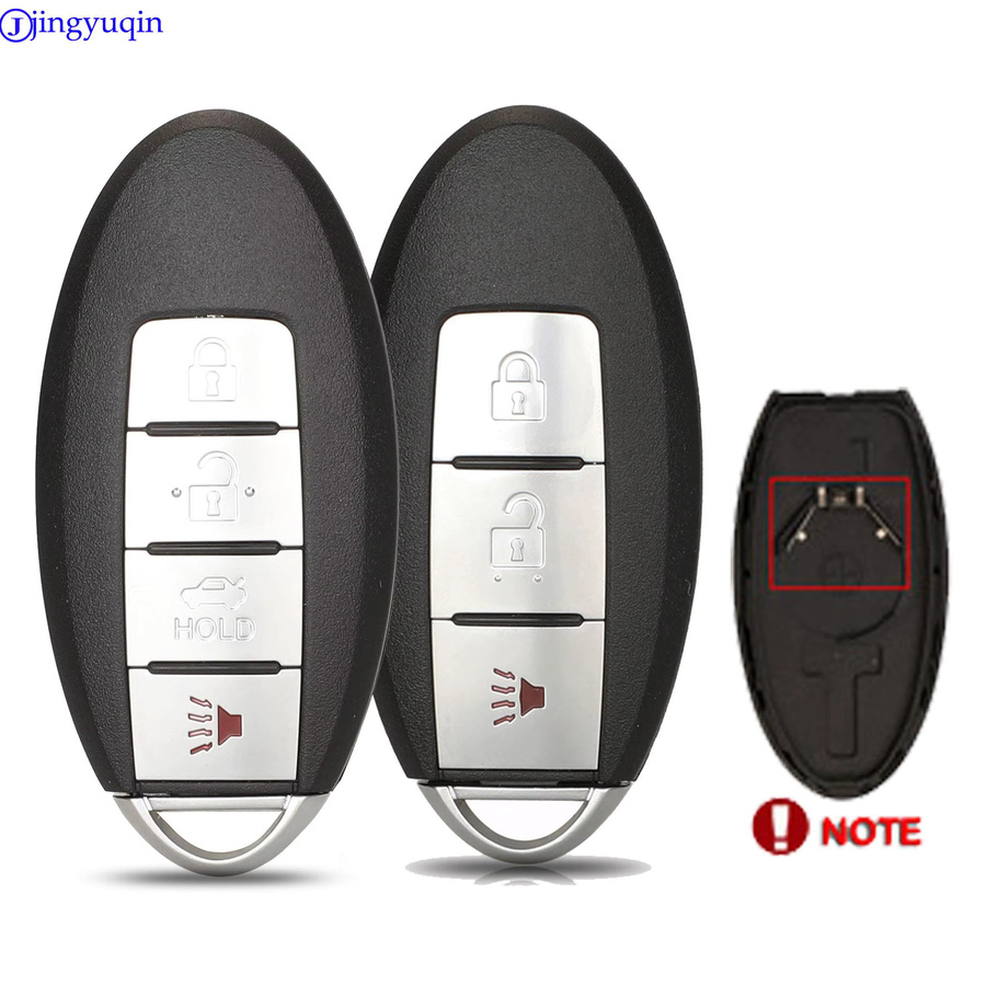 Jingyuqin 10er Set Smart Key Shell Cover für Nissan Altima Maxima Murano Versa Teana Sentra, Farbe: Schwarz - Bild 3