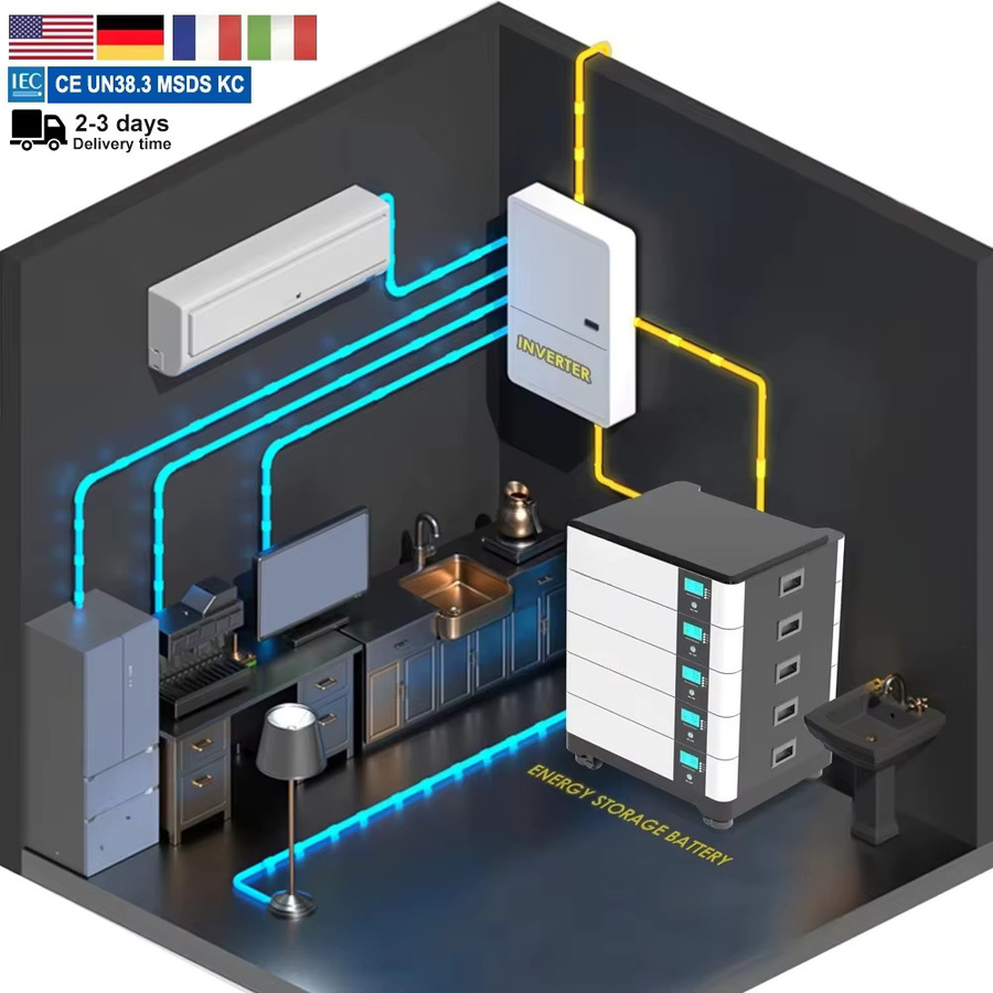 LiFePO4 Lithium-Batteriesystem für Solaranlagen mit 30 kWh, 48 V und 600 Ah in Weiß - Bild 5
