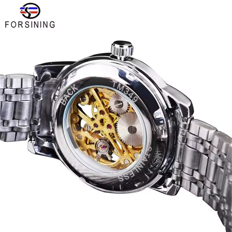 FORSINING Armbanduhr, Handaufzug, Edelstahl, Herren - Bild 5