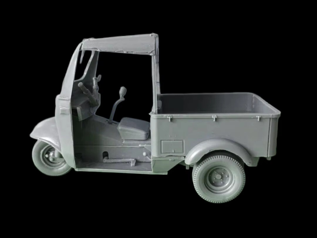 EVANOVM Dreirädriger Pickup-Truck, Bausatz, 1:32, Gießharz, unbemalt - Bild 3
