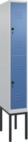 C+P Doppelstock-Spind Classic PLUS mit 1 Abteil und Sicherheits-Drehriegel, Farbe Fernblau, H x B x T: 212 x 30 x 50 cm - Bild 1