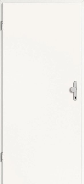 GetaDoor Wohnungseingangstür modern in Weiß, CPL-beschichtet, Linksbündig, B: 98,5 cm, H: 198,5 cm - Bild 1