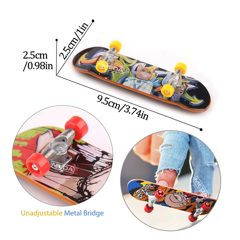 MEOA Metall Brücke Finger Skateboard, 12 Teile/Los, Matt Oberfläche - Bild 2
