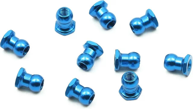 TAMIYA Aluminium-Kugelverbinder-Set, Blau, 10-teiliges Set - Bild 1