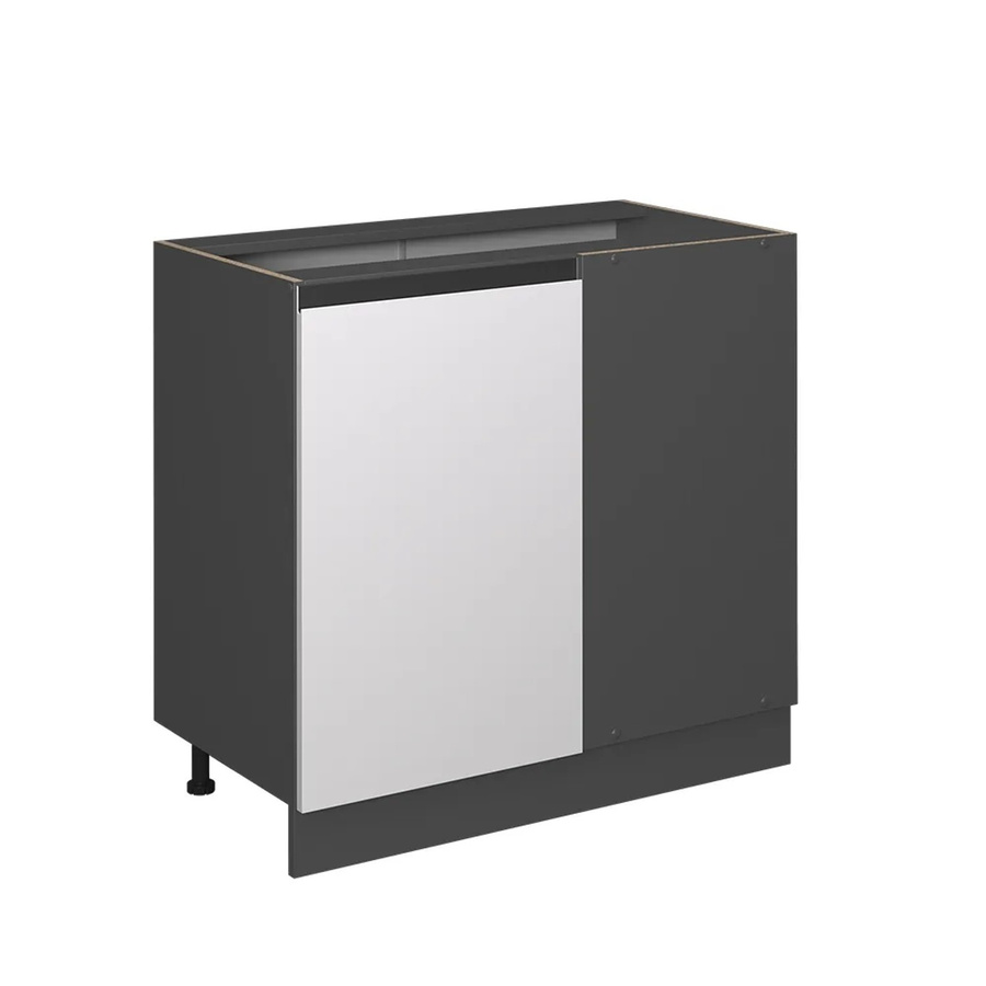 Vicco Eckunterschrank R-Line J-Shape in Weiß und Anthrazit ohne Arbeitsplatte - Bild 2