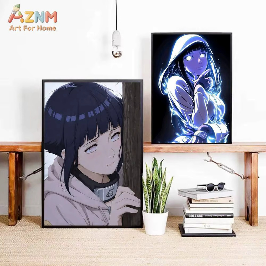 Kayou Naruto Hyuga Hinata Byakugan Anime Leinwandgemälde Wandkunst Poster ohne Rahmen Mehrfarbig - Bild 4