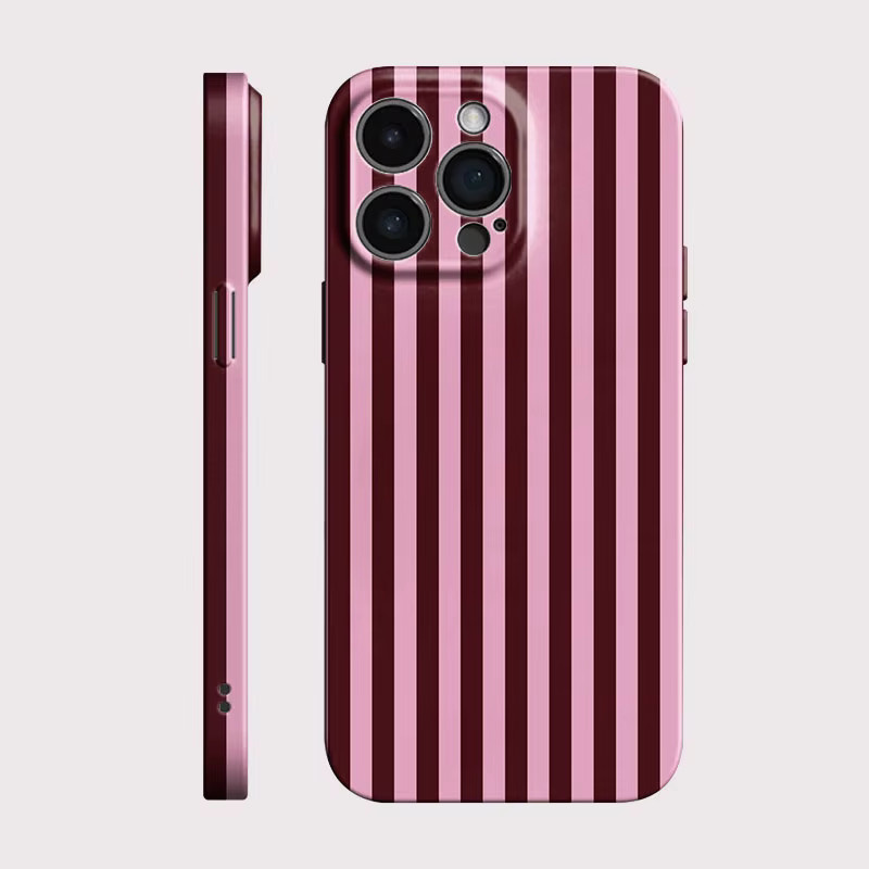 Clmj Swag Handyhülle mit vertikalen Streifen für Xiaomi Mi 15T 14T 13 12 9 10 11 Poco C40 M5 X3 F4 NFC Pro 4G 5G in Pink, glänzende harte PC-Hülle - Bild 4