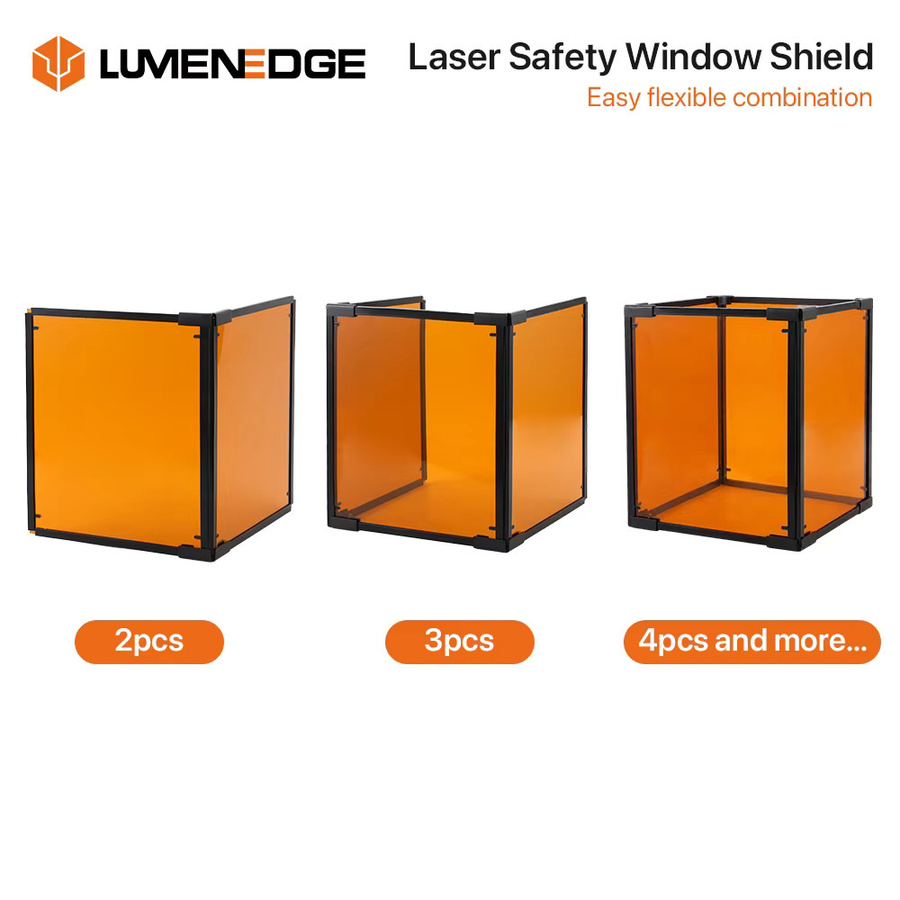 LUMENEDGE Laserschutzfenster Anti-Blaulicht-Schutzabdeckung in Orange für Faserlaser-Graviermaschinen (200-540nm & 800-1100nm) - Bild 2