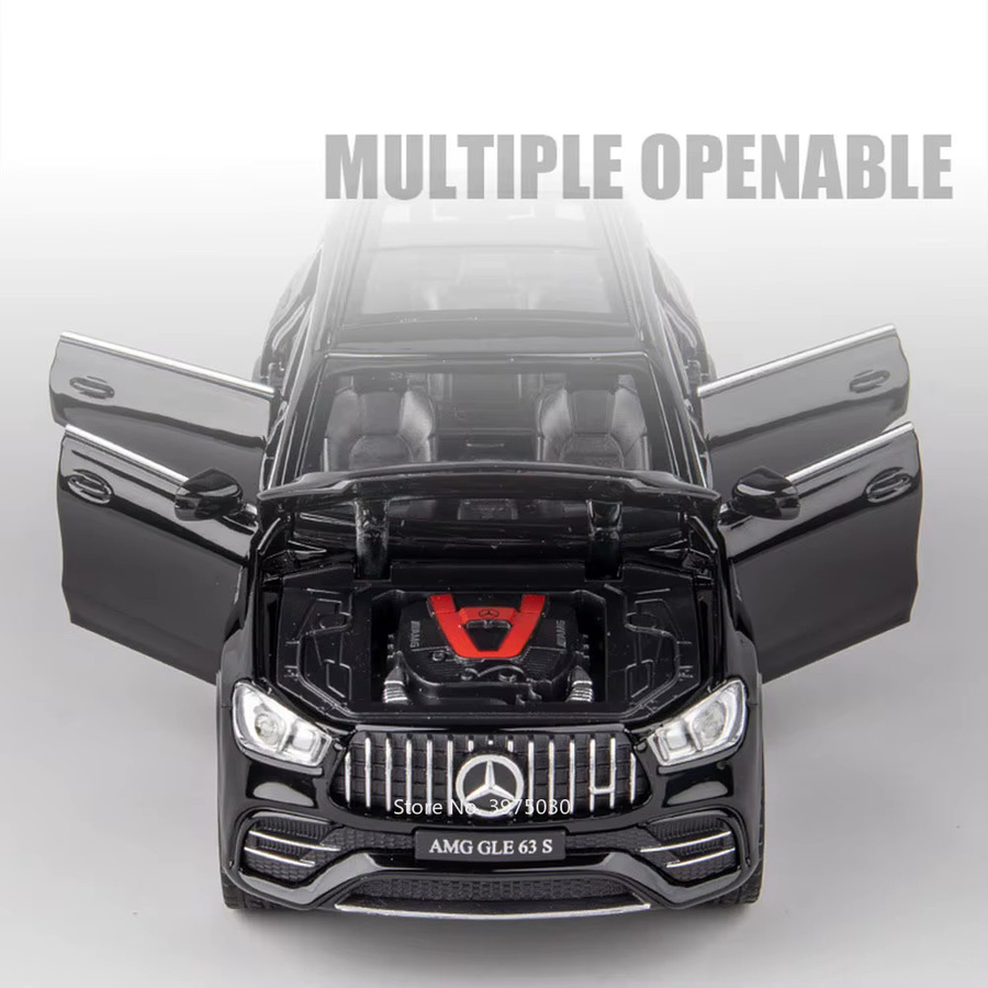 RMZ City Diecast Modellauto GLE 63S SUV aus Metall im Maßstab 1:32 in Weiß oder Schwarz - Bild 2