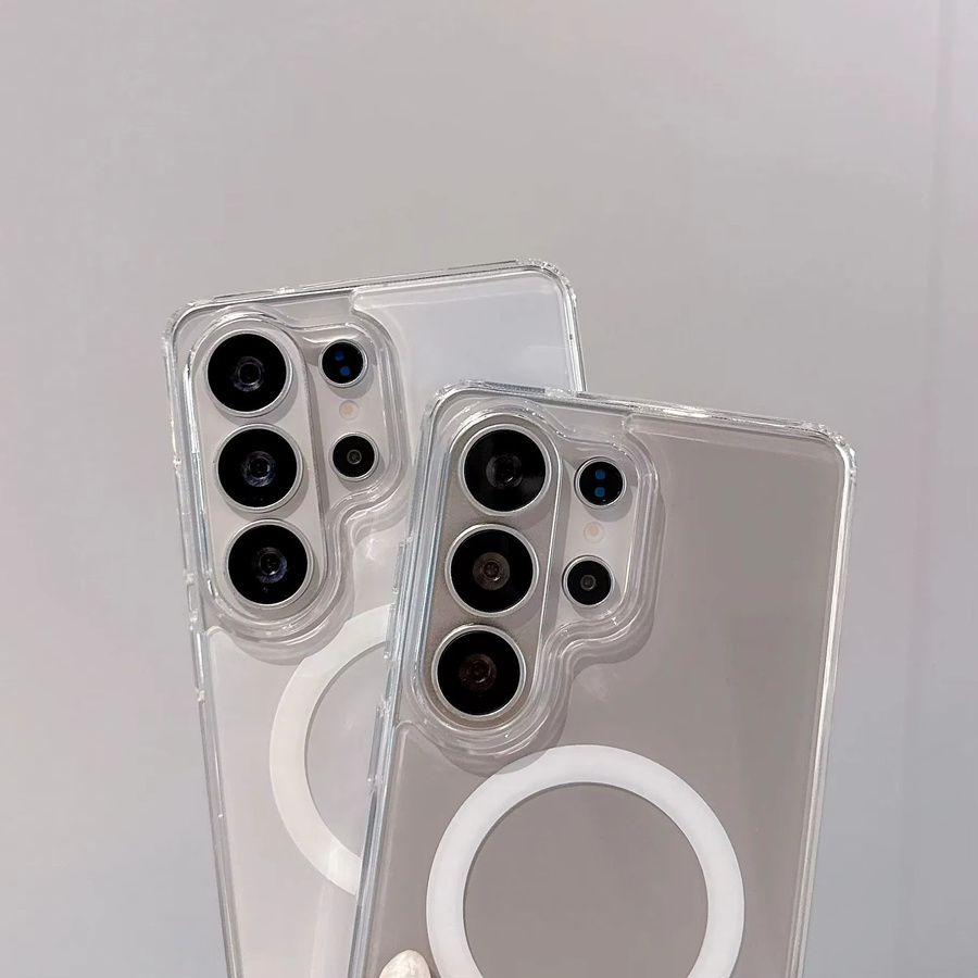 Transparente MagSafe Acryl-Hartschale für Samsung Galaxy S26 S25 S24 S23 Ultra Plus FE A57 A37 A17 A56 A36 A55 A55 Magnetische Schutzhülle - Bild 1