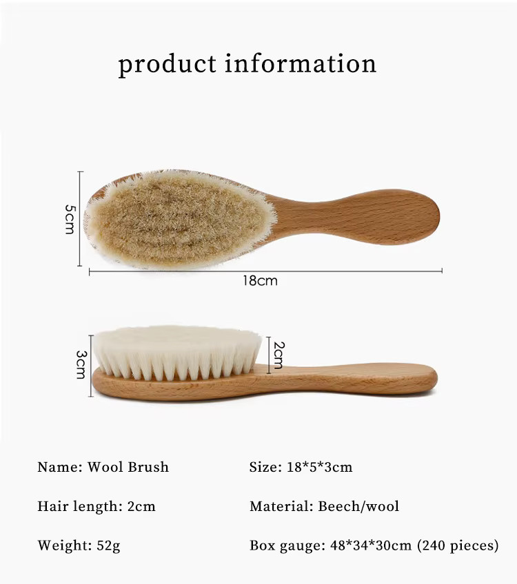 Holzbürste zur Haarreinigung und zum Haarstyling für Echthaarperücken - Bild 2