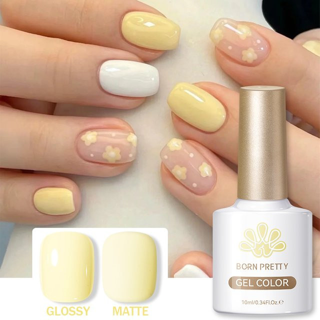BORN PRETTY Nagellack, Babygelb, Glänzend, 10 ml - Bild 1