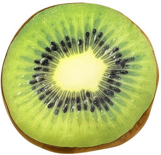 Rundes Kiwi Plüschkissen von Yiran Health & Beauty in Grün, ultra weiches Stofftier-Sitzkissen für Sofa und Stuhl, Durchmesser: 60 cm - Bild 1