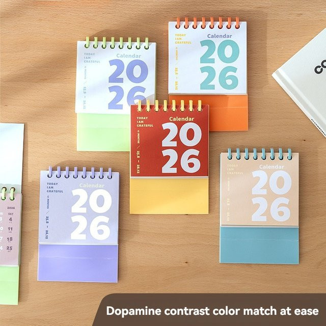 Mini Desktop Kalender in Blau als tragbares und kreatives Ornament für Schule und Studium - Bild 1