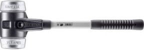Halder Simplex Schonhammer Weichmetall in Silber und Schwarz mit Fiberglasstiel, Durchmesser: 80 mm - Bild 1