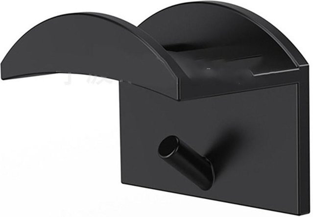 10er Set OutsideWorld Klebehaken für Hüte in Schwarz und Transparent, minimalistische Wandhaken aus Kunststoff, mattes Design - Bild 1