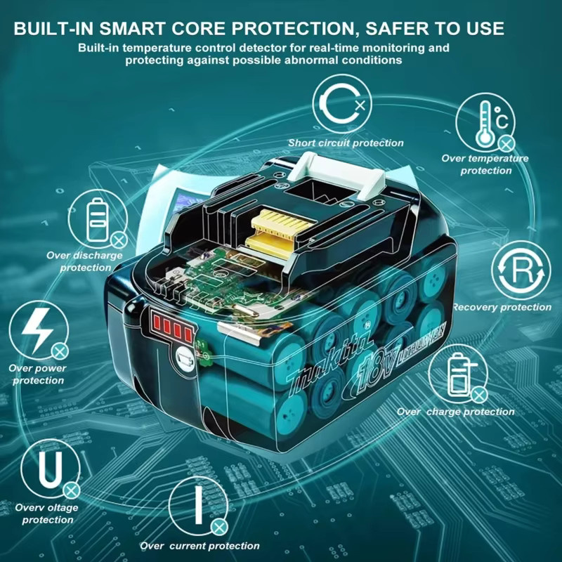Makita 18V LXT Akku BL1860B mit 6 Ah in Schwarz für Elektrowerkzeuge - Bild 4