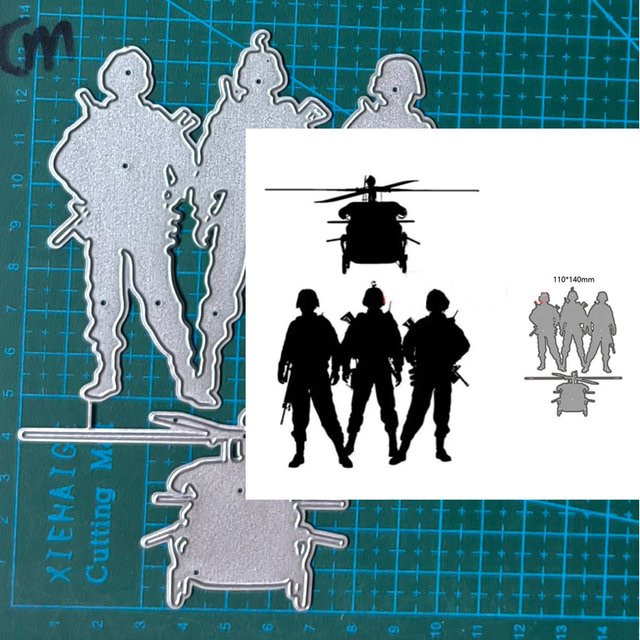 Metall-Schneidwerkzeug Rank-and-File-Soldaten als Stanzform und Schablone für Handwerk und Papierarbeiten - Bild 1