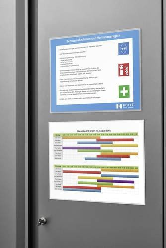 Magnetoplan Magnettasche für Dokumente Transparent Weiß DIN A4 aus Kunststoff - Bild 1