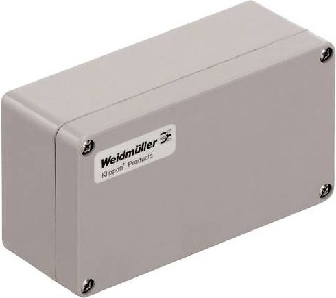 Weidmüller KLIPPON POK 081606 Universal-Gehäuse aus Kunststoff in Silber-Grau, B: 16,0 cm, T: 7,5 cm, H: 5,6 cm - Bild 1
