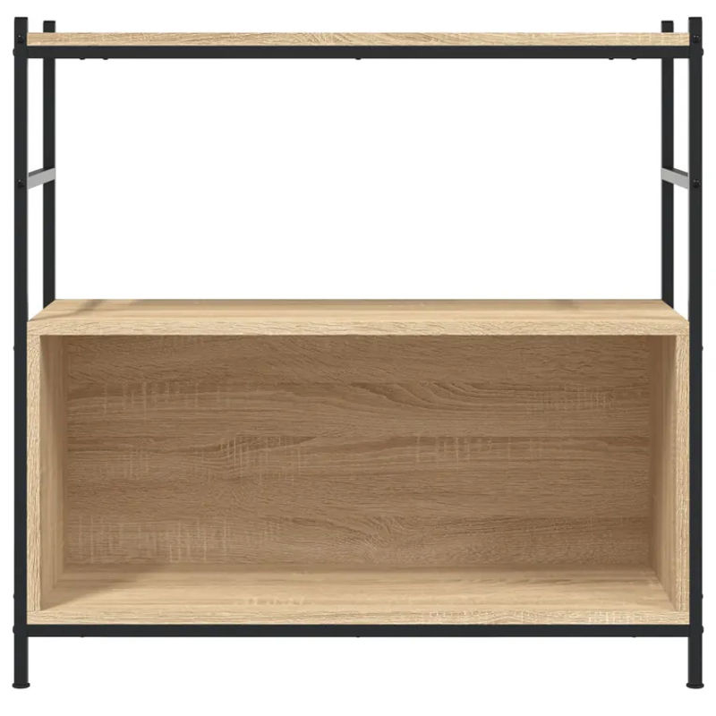 vidaXL Bücherregal im Industrie-Stil aus Holzwerkstoff und Eisen in Sonoma Eiche, B/T/H: 80 x 30 x 78,5 cm - Bild 4