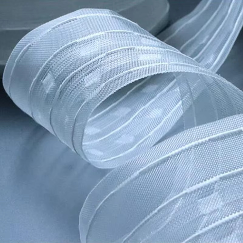 Transparentes Gardinenstangen-Taschenband aus Nylon für feste Vorhangfalten, 10/20 Meter - Bild 2