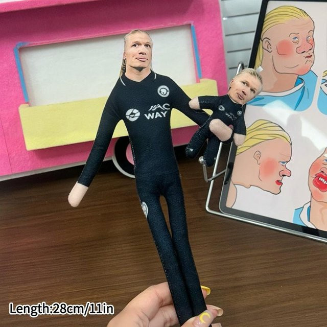 Schlüsselanhänger Erling Haaland, black, Unisex - Bild 1