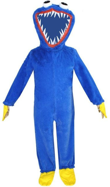Blaues Mundmonster Rollenspiel Kostüm Kigurumi, Plüsch / Textil, Blau - Bild 1
