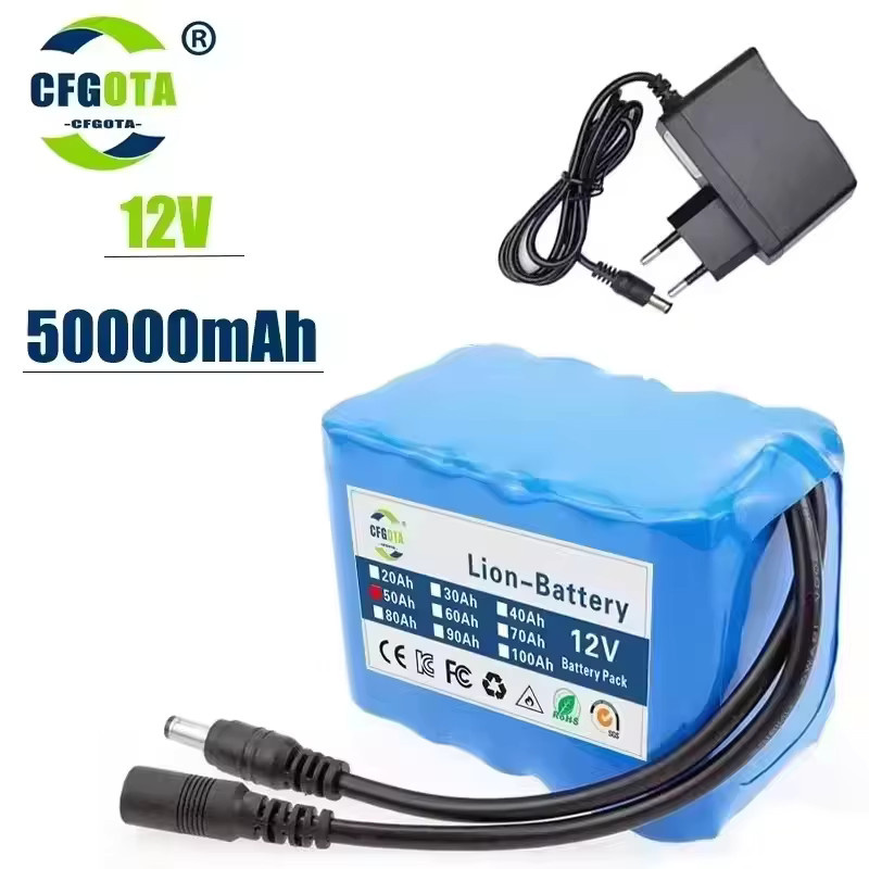 ALalito 12V 50Ah Lithium-Ionen-Akku-Pack 3S5P in Blau mit BMS und 12,6V Ladegerät - Bild 2