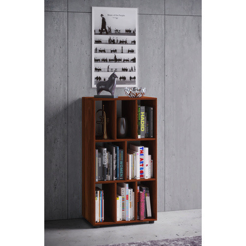 VCM Sammelregal Wotino aus Holzwerkstoff in Kern-Nussbaum Braun, B/H/T: 40 x 114 x 60 cm - Bild 2