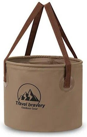 Binchi Outdoor Product Zusammenklappbarer Camping Eimer und Reisebecken, wasserdicht und multifunktional, Grau, 10 l - Bild 1