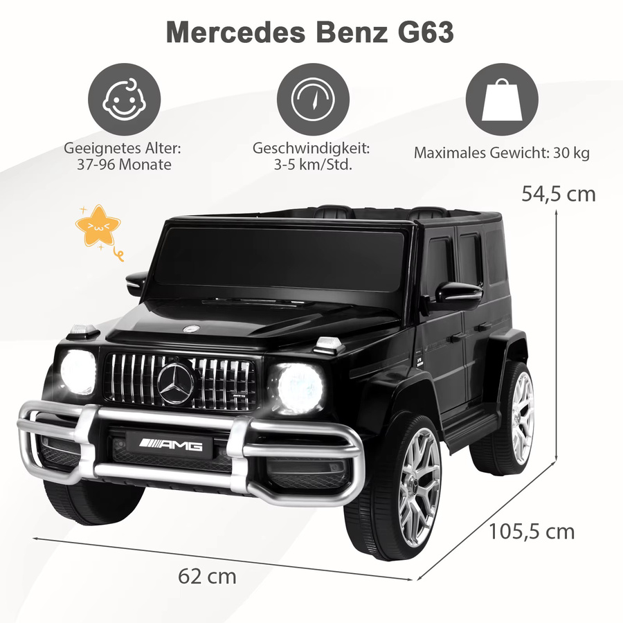 Mercedes Benz Elektroauto, Elektro-Kinderauto, mit Musik und Scheinwerfer, ab 3 Jahre - Bild 3