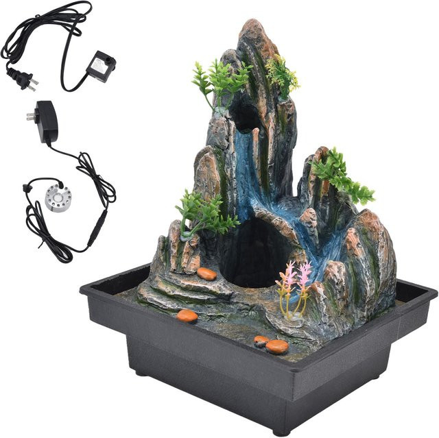 Aimo Steingarten Bach Tischbrunnen mit Zerstäuberpumpe in Multicolour für Heim, Büro und Schlafzimmer - Bild 1