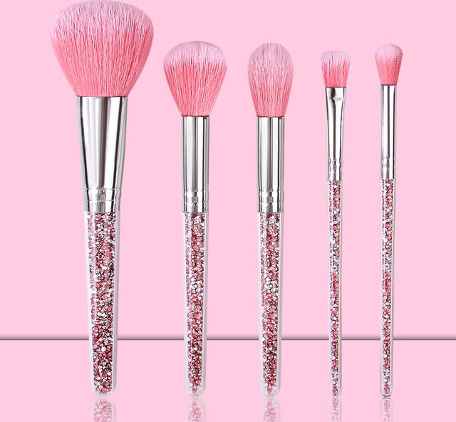 KOSSHOW Make-up-Pinsel-Set, 5-teilig, rosa Diamanten, Unisex - Bild 1
