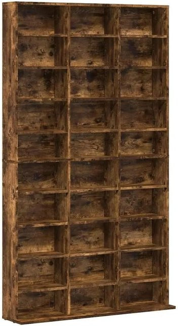 vidaXL CD-Regal aus Holzwerkstoff in Räuchereiche, B/T/H: 102 x 23 x 177,5 cm - Bild 1