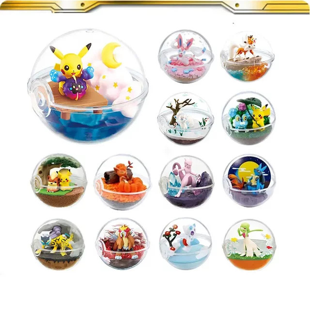 Bandai Pokemon Actionfiguren Pikachu Sylveon Mewtwo Vulpix Lycanroc Bunt - Bild 1