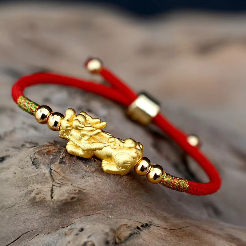 NEIPO Charm-Armband, Lucky Red Rope, Pixiu Knots, Unisex - Bild 2