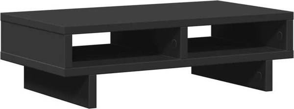 vidaXL Monitorständer aus Holzwerkstoff in Schwarz Matt, B/T/H: 50 x 27 x 15 cm