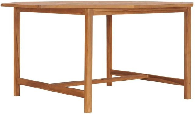 vidaXL Gartentisch aus Teakholz Massiv in Braun, B/T/H: 150 x 150 x 75 cm - Bild 1