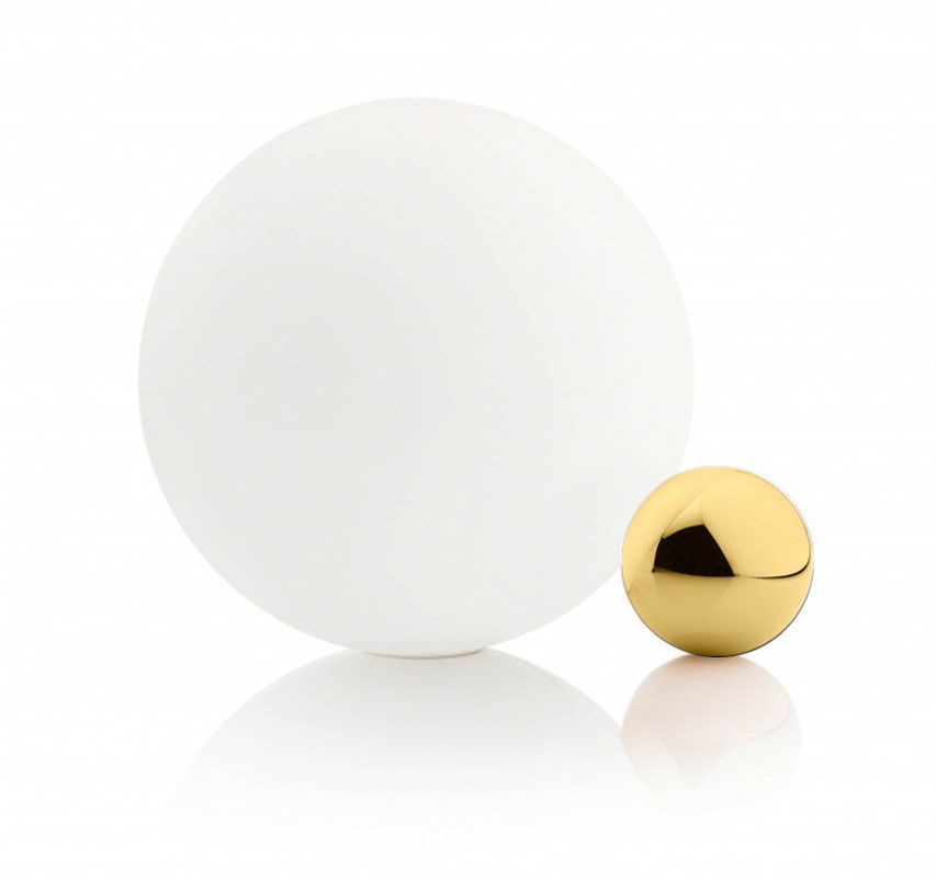 Flos Copycat Tischleuchte in Gold mit Glas-Elementen und dimmbarer LED - Bild 3
