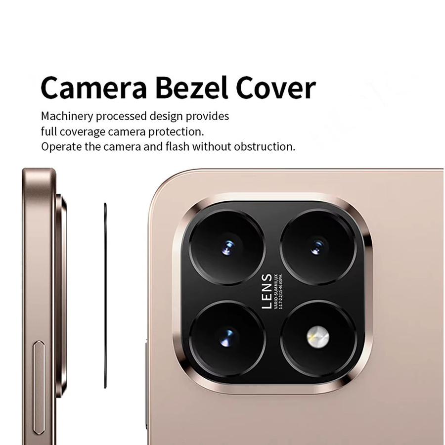 Metall-Kameraschutz aus Glas für Xiaomi 17T Pro und 15T Pro Kameraobjektiv-Abdeckung und Displayschutz - Bild 3